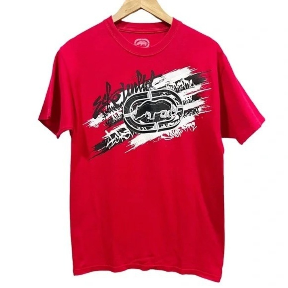 Ecko Unltd Red Graphic Tee Mens M‎ Y2K Streetwear Hip Hop Skate